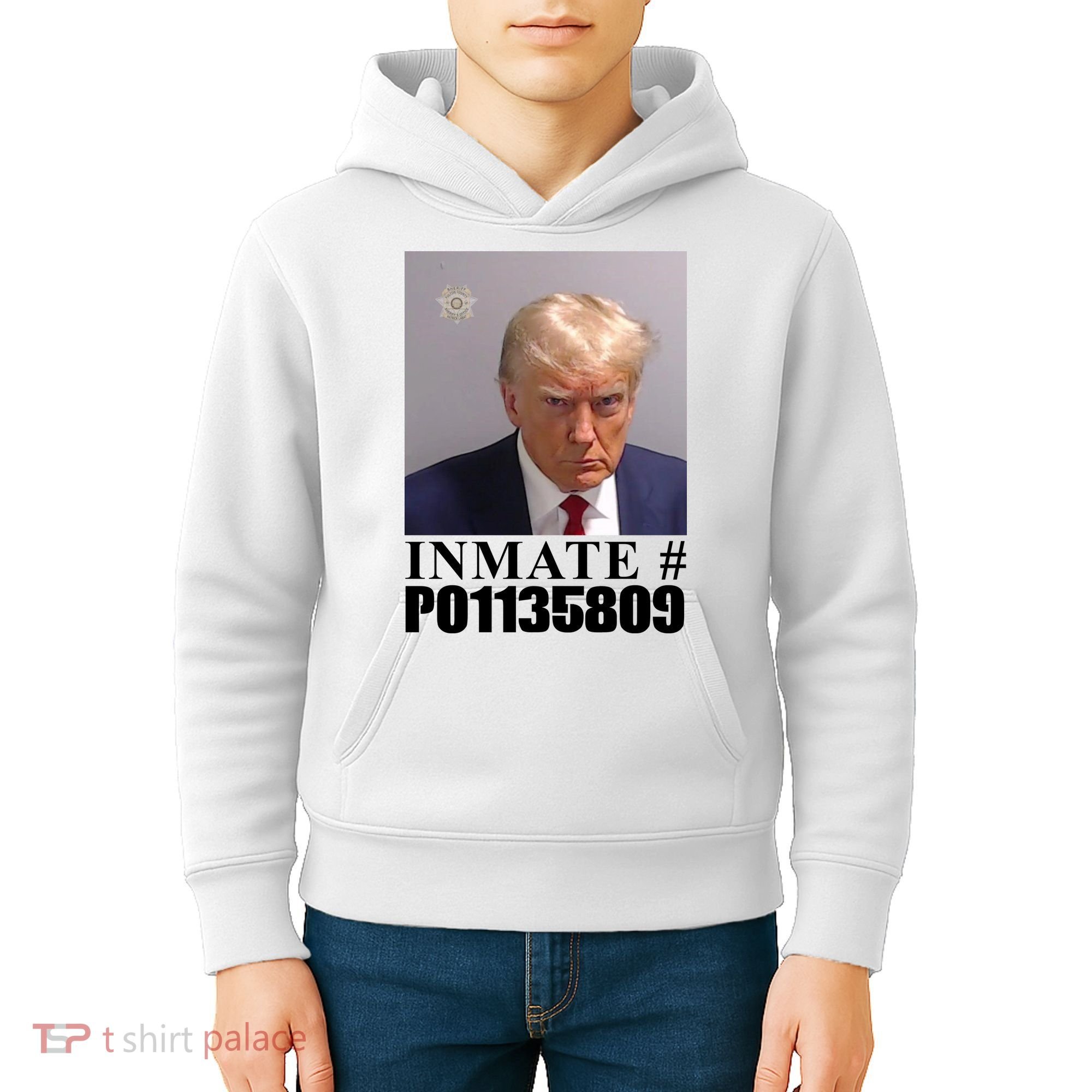 Inmate Number Donald Trump Mugshot Kids Hoodie