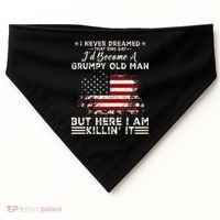 I Never Dreamed That ID Become A Grumpy Old Man Grandpa USA-Made Doggie Bandana thumb 0