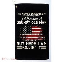 I Never Dreamed That ID Become A Grumpy Old Man Grandpa Golf Towel thumb 0