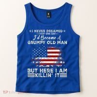I Never Dreamed That ID Become A Grumpy Old Man Grandpa Tank Top thumb 2