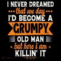 I Never Dreamed I'd Become A Grumpy Old Man Stripe Pom Pom Beanie thumb 2