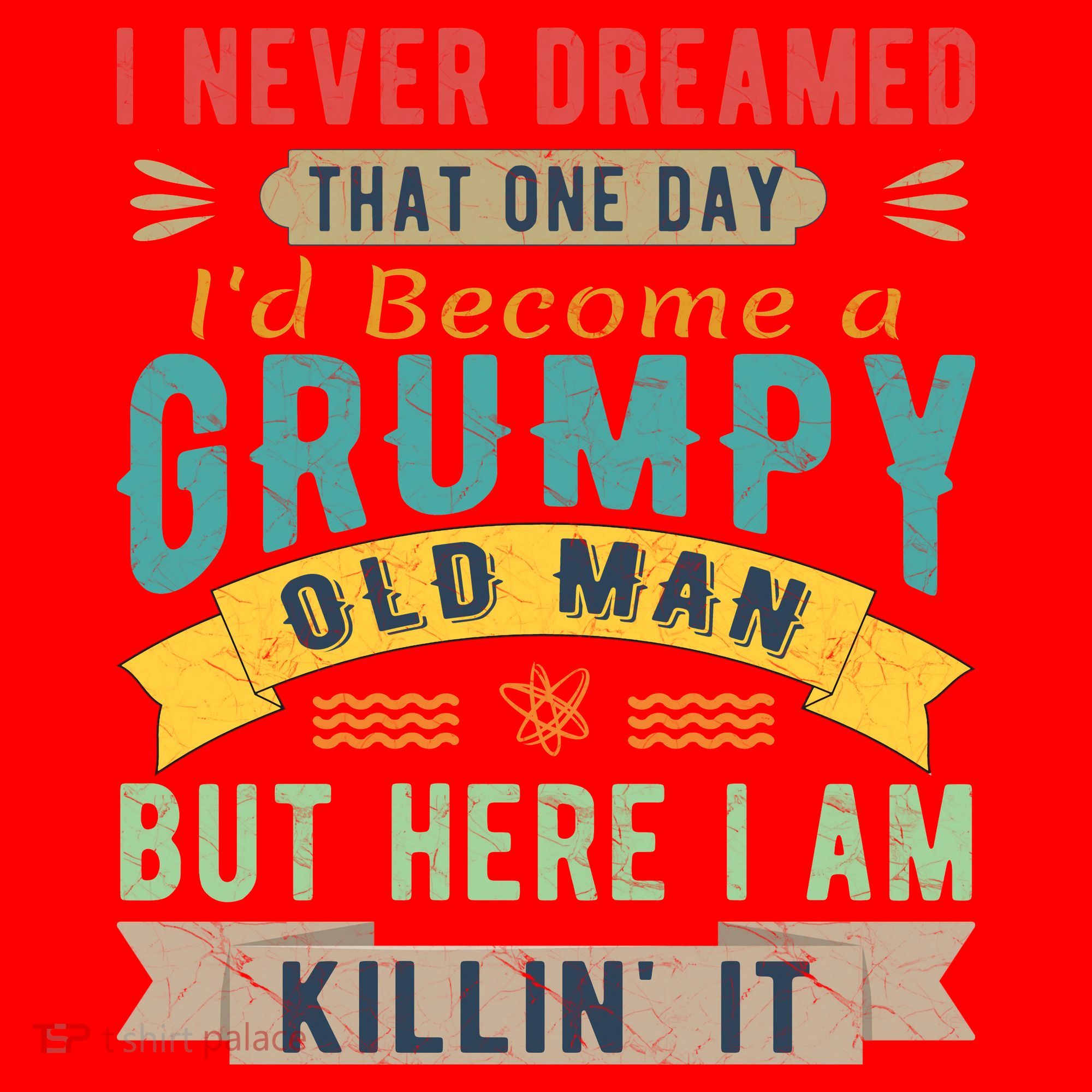 I Never Dreamed I'd Be A Grumpy Old Man Santa Hat