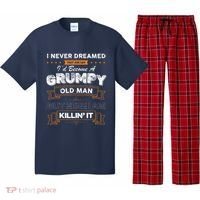 I Never Dreamed That I'd Become A Grumpy Old Man Grandpa Pajama Set thumb 0