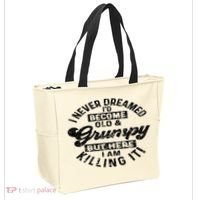 I Never Dreamed That Id Become A Grumpy Old Man Grandpa Tote Bag thumb 2