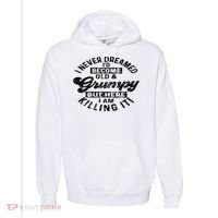 I Never Dreamed That Id Become A Grumpy Old Man Grandpa Comfort Colors Garment-Dyed Hooded Sweatshirt thumb 0