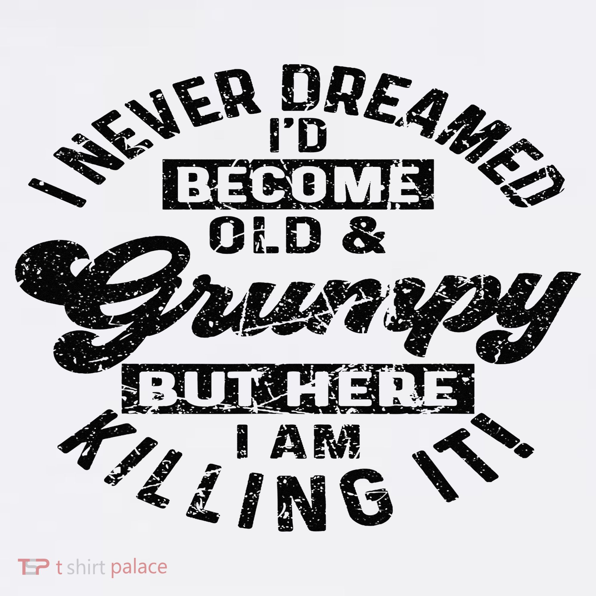 I Never Dreamed That Id Become A Grumpy Old Man Grandpa Comfort Colors Garment-Dyed Hooded Sweatshirt