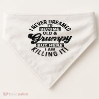 I Never Dreamed That Id Become A Grumpy Old Man Grandpa USA-Made Doggie Bandana thumb 0