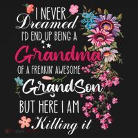 I Never Dreamed Id End Up A Grandma Grandson Mother’S Day Meaningful Gift Bucket Hat thumb 4