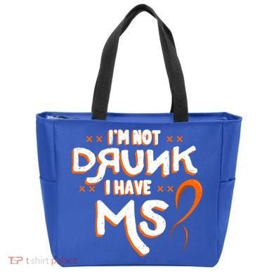 Im Not Drunk I Have Ms Orange Glial Scar Multiple Sclerosis Gift Tote Bag