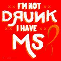 Im Not Drunk I Have Ms Orange Glial Scar Multiple Sclerosis Gift Santa Hat thumb 1