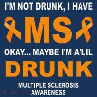 IM Not Drunk I Have Ms Multiple Sclerosis Awareness Golf Towel thumb 3