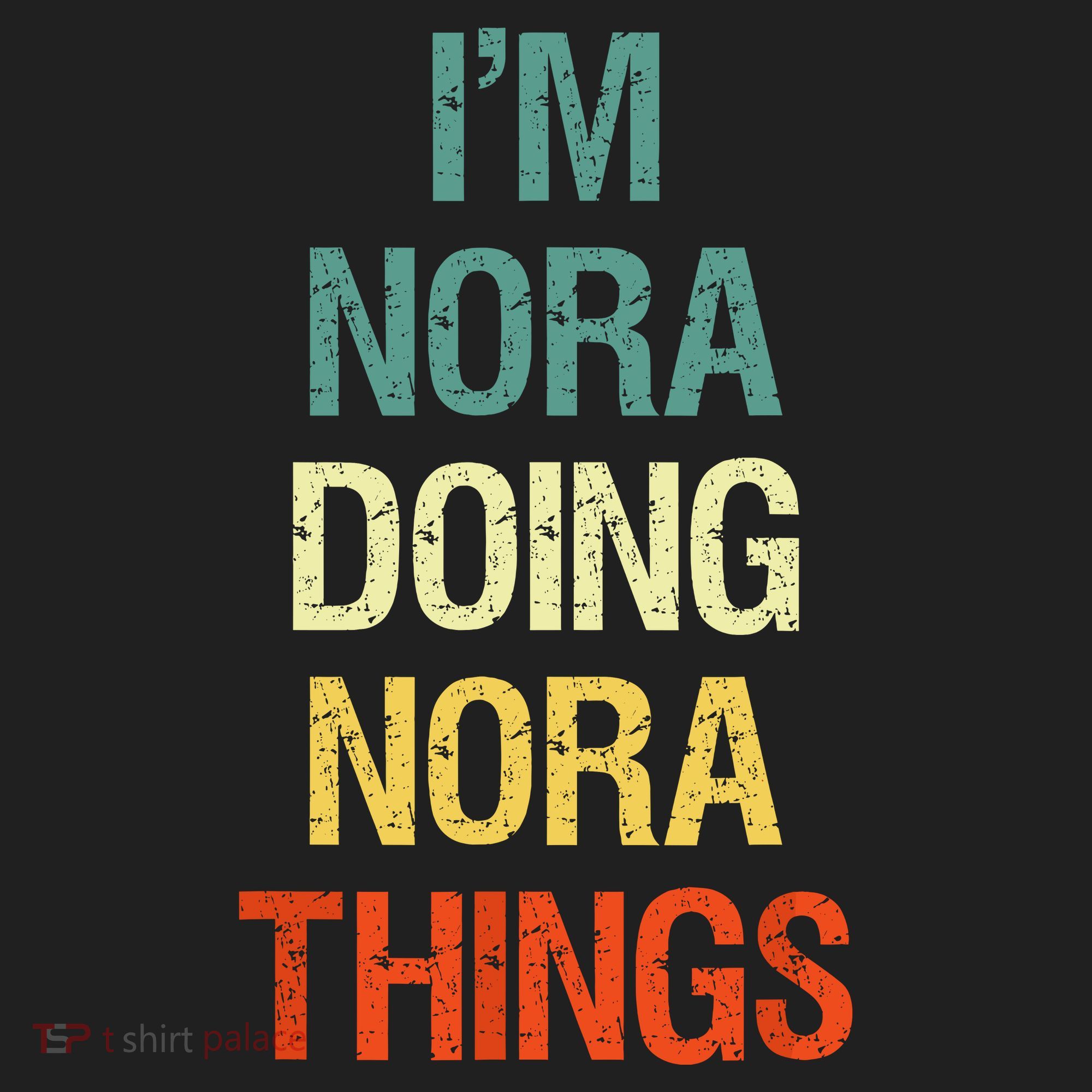 IM Nora Doing Nora Things Personalized First Name Gift Golf Towel