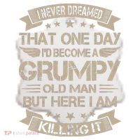 I Never Dreamed That Id Become A Grumpy Old Man Grandpa Ceramic Ornament thumb 2