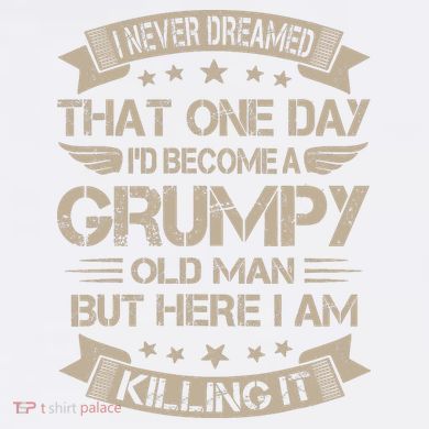 I Never Dreamed That Id Become A Grumpy Old Man Grandpa Comfort Colors Garment-Dyed Hooded Sweatshirt