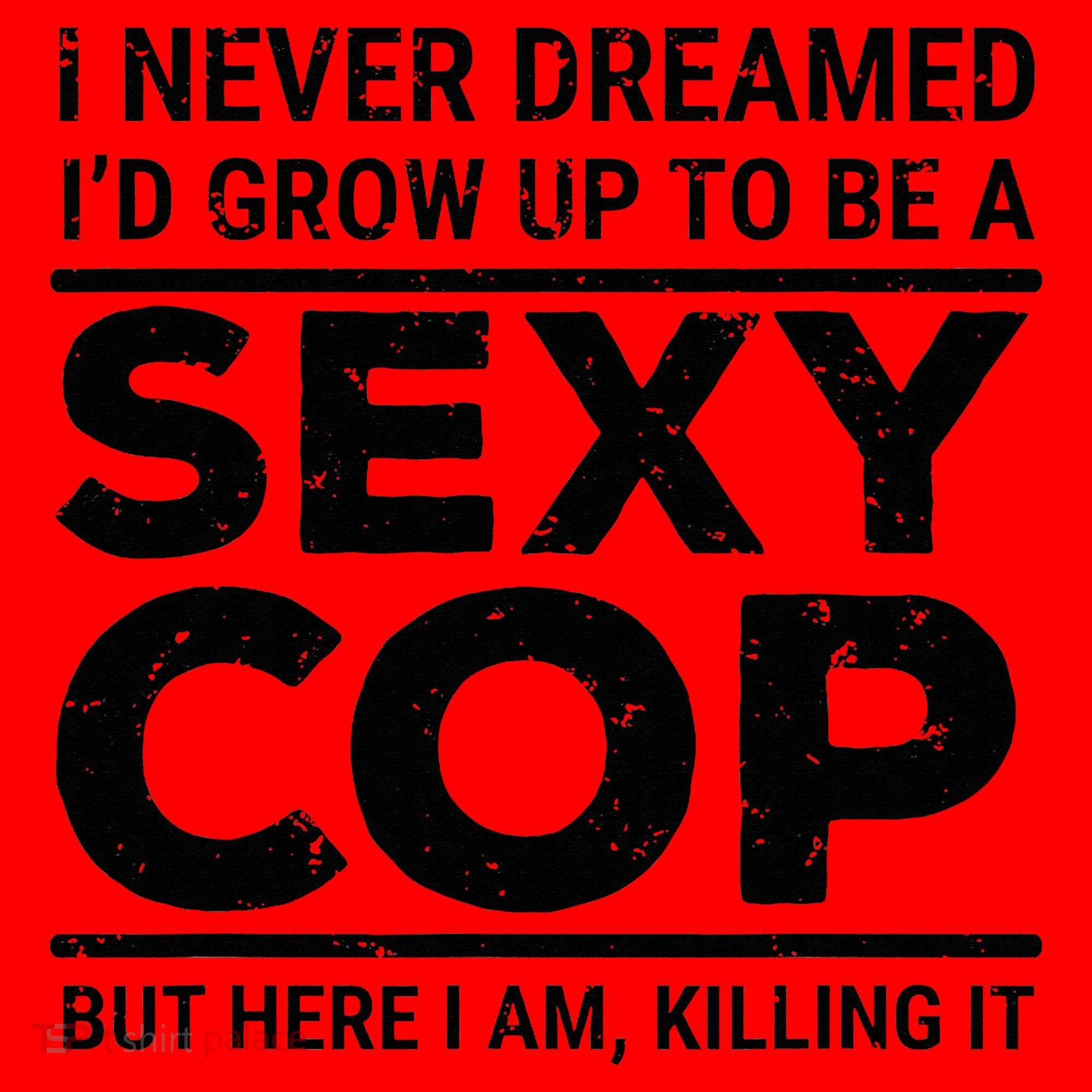 I Never Dreamed Sexy Cop Santa Hat