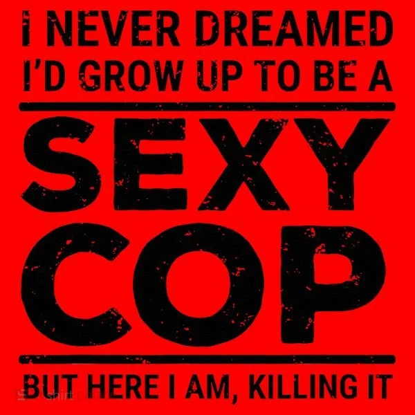 I Never Dreamed Sexy Cop Santa Hat