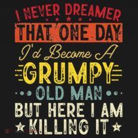 I Never Dreamed That I'd Become A Grumpy Old Man Grandpa Pajama Set thumb 2