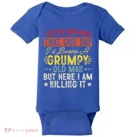 I Never Dreamed That I'd Become A Grumpy Old Man Grandpa Baby Bodysuit thumb 0