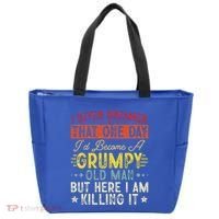 I Never Dreamed That I'd Become A Grumpy Old Man Grandpa Tote Bag thumb 0
