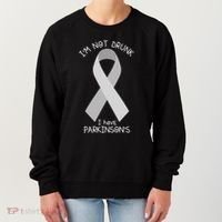 Im Not Drunk I Have Parkinsons Awareness Ribbon Pd Patient Gift Women's Sweatshirt thumb 0
