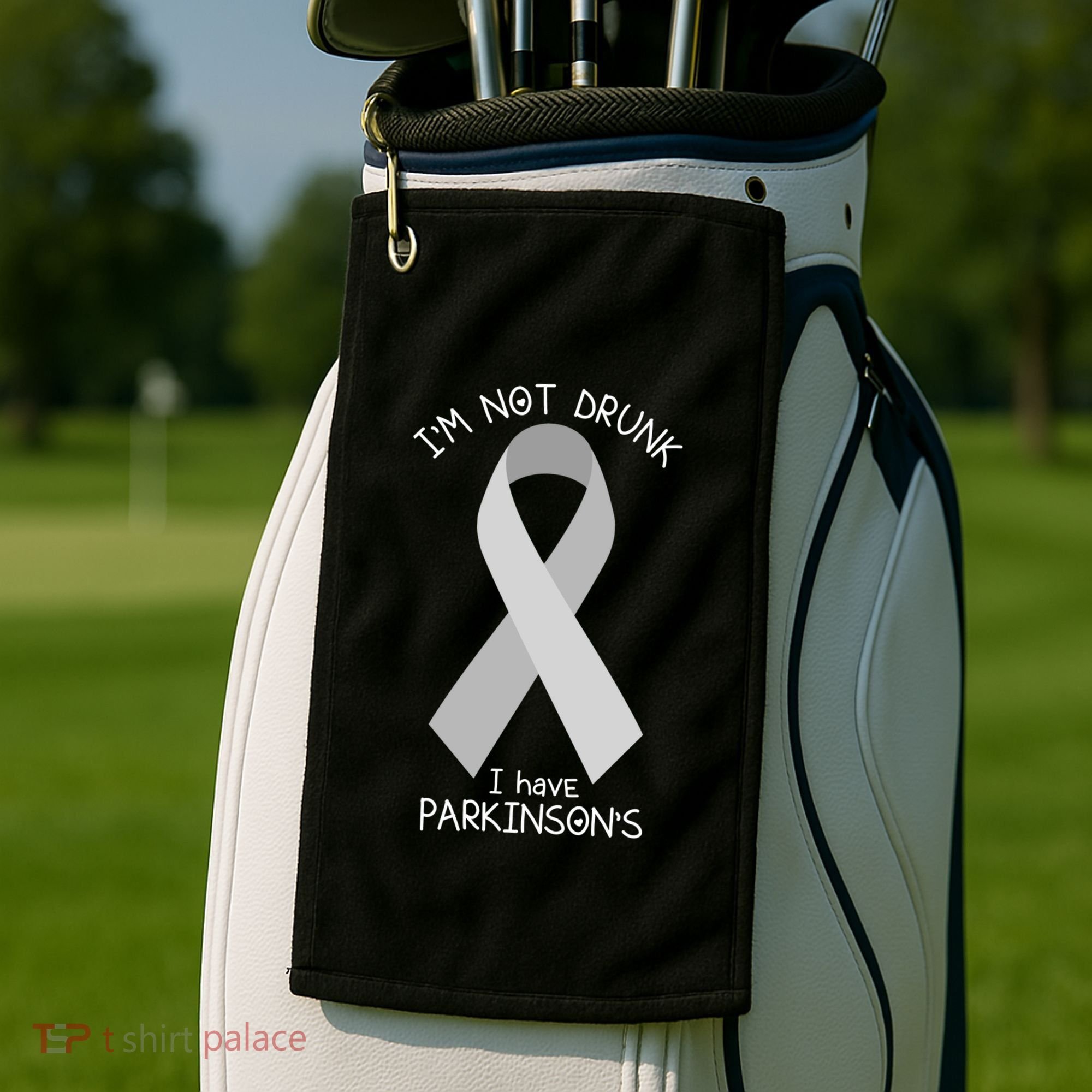 Im Not Drunk I Have Parkinsons Awareness Ribbon Pd Patient Gift Golf Towel