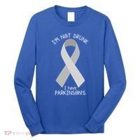 Im Not Drunk I Have Parkinsons Awareness Ribbon Pd Patient Gift Long Sleeve Shirt thumb 0