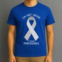 Im Not Drunk I Have Parkinsons Awareness Ribbon Pd Patient Gift T-Shirt thumb 3