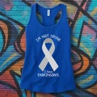 Im Not Drunk I Have Parkinsons Awareness Ribbon Pd Patient Gift Women's Tank Top thumb 3