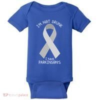 Im Not Drunk I Have Parkinsons Awareness Ribbon Pd Patient Gift Baby Bodysuit thumb 0