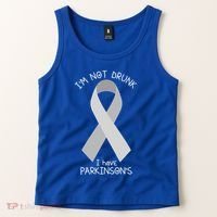 Im Not Drunk I Have Parkinsons Awareness Ribbon Pd Patient Gift Tank Top thumb 2