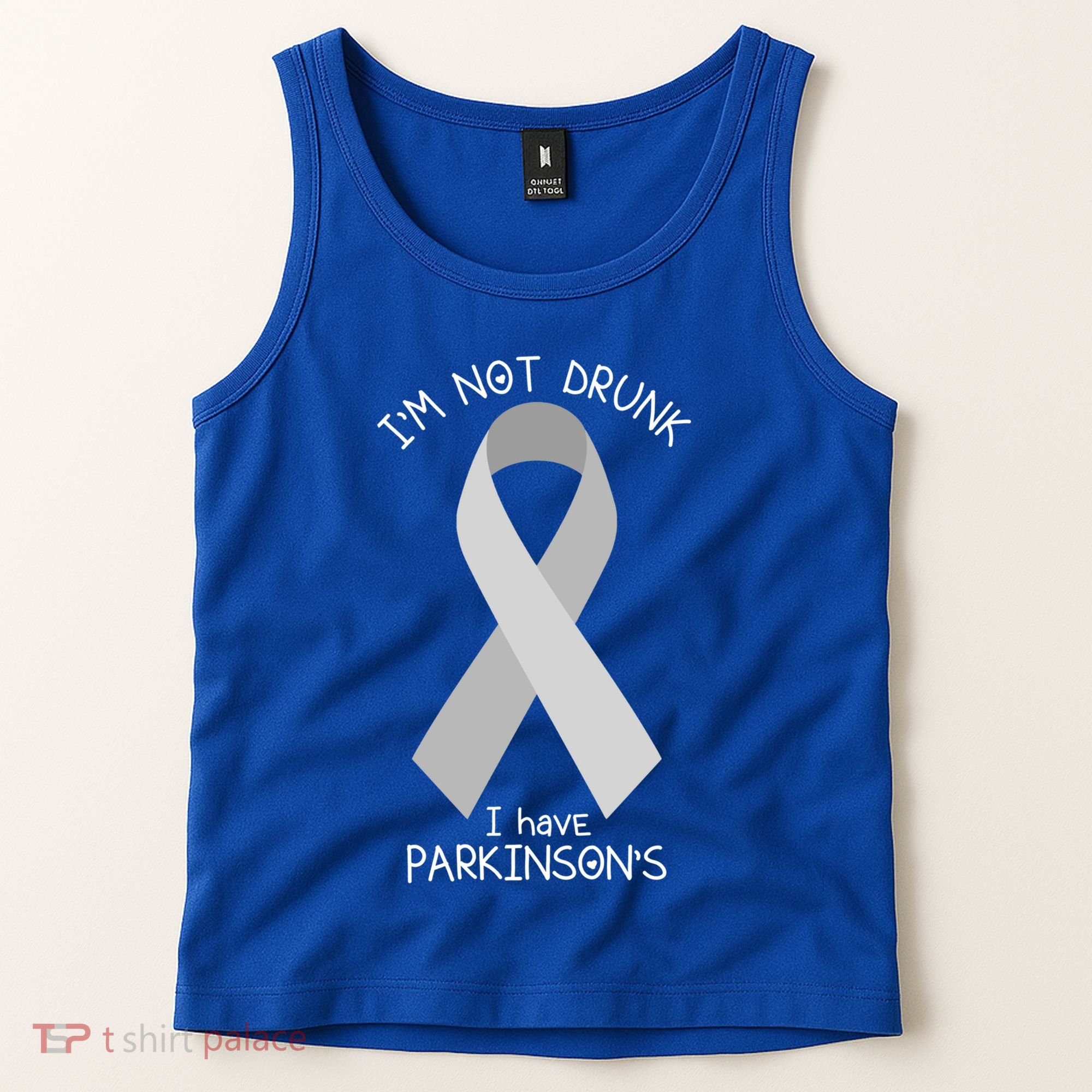 Im Not Drunk I Have Parkinsons Awareness Ribbon Pd Patient Gift Tank Top