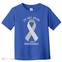 Im Not Drunk I Have Parkinsons Awareness Ribbon Pd Patient Gift Toddler T-Shirt thumb 0