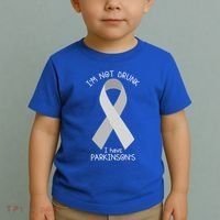 Im Not Drunk I Have Parkinsons Awareness Ribbon Pd Patient Gift Toddler T-Shirt thumb 2