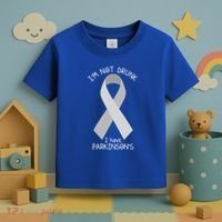 Im Not Drunk I Have Parkinsons Awareness Ribbon Pd Patient Gift Toddler T-Shirt thumb 3