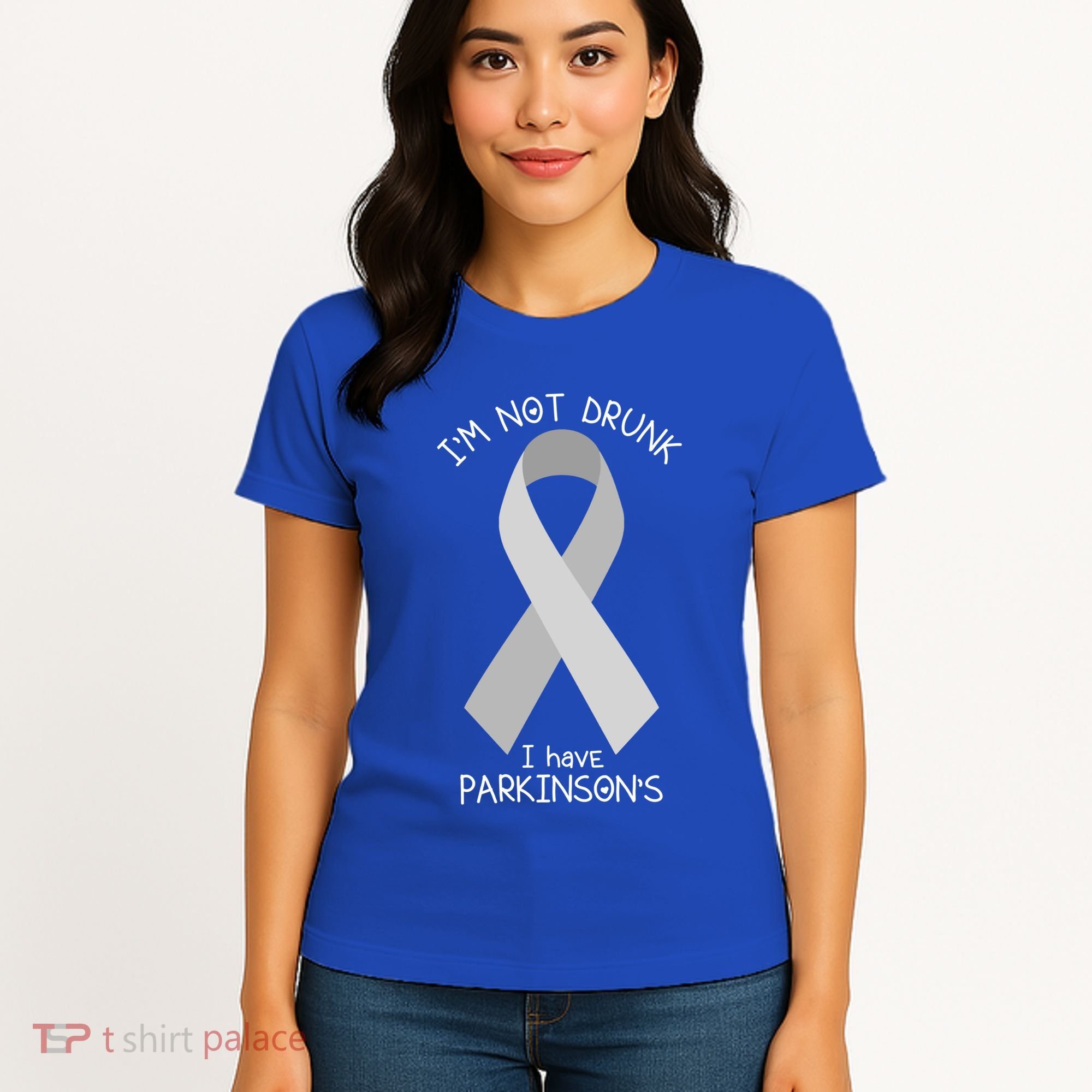 Im Not Drunk I Have Parkinsons Awareness Ribbon Pd Patient Gift Women's T-Shirt