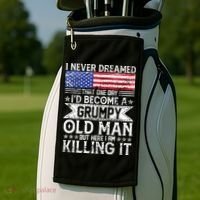 I Never Dreamed I'd Become A Grumpy Old Man Golf Towel thumb 2