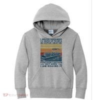 I Never Dreamed I'd Grow Up To Be A Super Sexy Pontoon Captain Kids Hoodie thumb 0