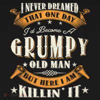 I Never Dreamed That I'd Become A Grumpy Old Man Grandpa Pajama Set thumb 2
