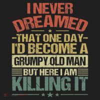 I Never Dreamed That I'd Become A Grumpy Old Man Grandpa Golf Towel thumb 3