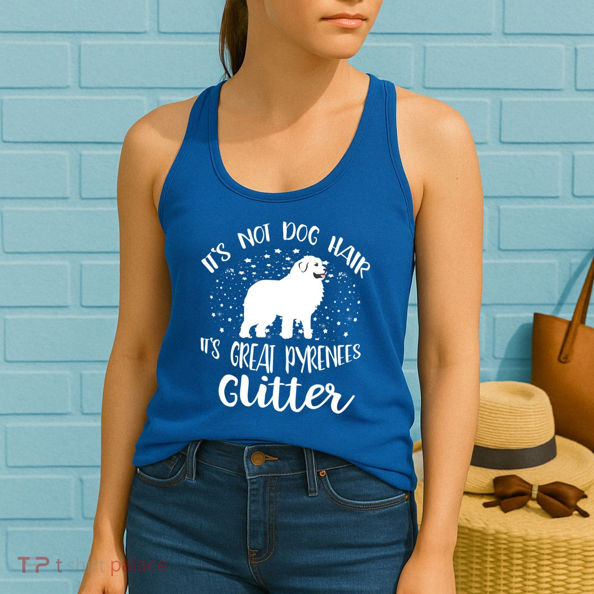Its Not Dog Hair Its Great Pyrenees Glitter For Funny Gift Women's Tank Top