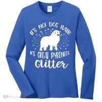 Its Not Dog Hair Its Great Pyrenees Glitter For Funny Gift Women's Long Sleeve Shirt thumb 0
