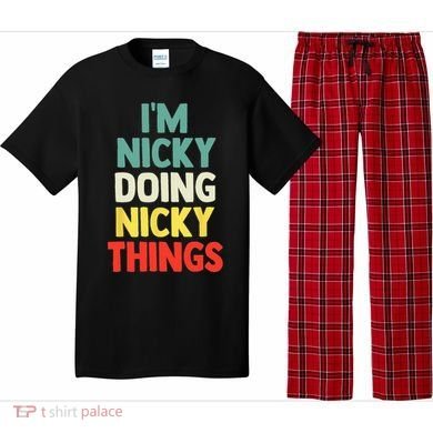 IM Nicky Doing Nicky Things Personalized Name Gift Pajama Set