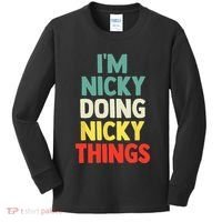 IM Nicky Doing Nicky Things Personalized Name Gift Kids Long Sleeve Shirt thumb 0