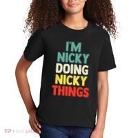 IM Nicky Doing Nicky Things Personalized Name Gift Kids T-Shirt thumb 2