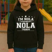 Im Nola Doing Nola Things Kids Hoodie thumb 3