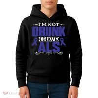 I'm Not Drunk I Have Als, Als Awareness Gift Kids Hoodie thumb 4