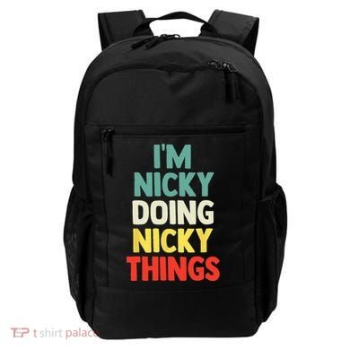 IM Nicky Doing Nicky Things Personalized Name Gift Backpack