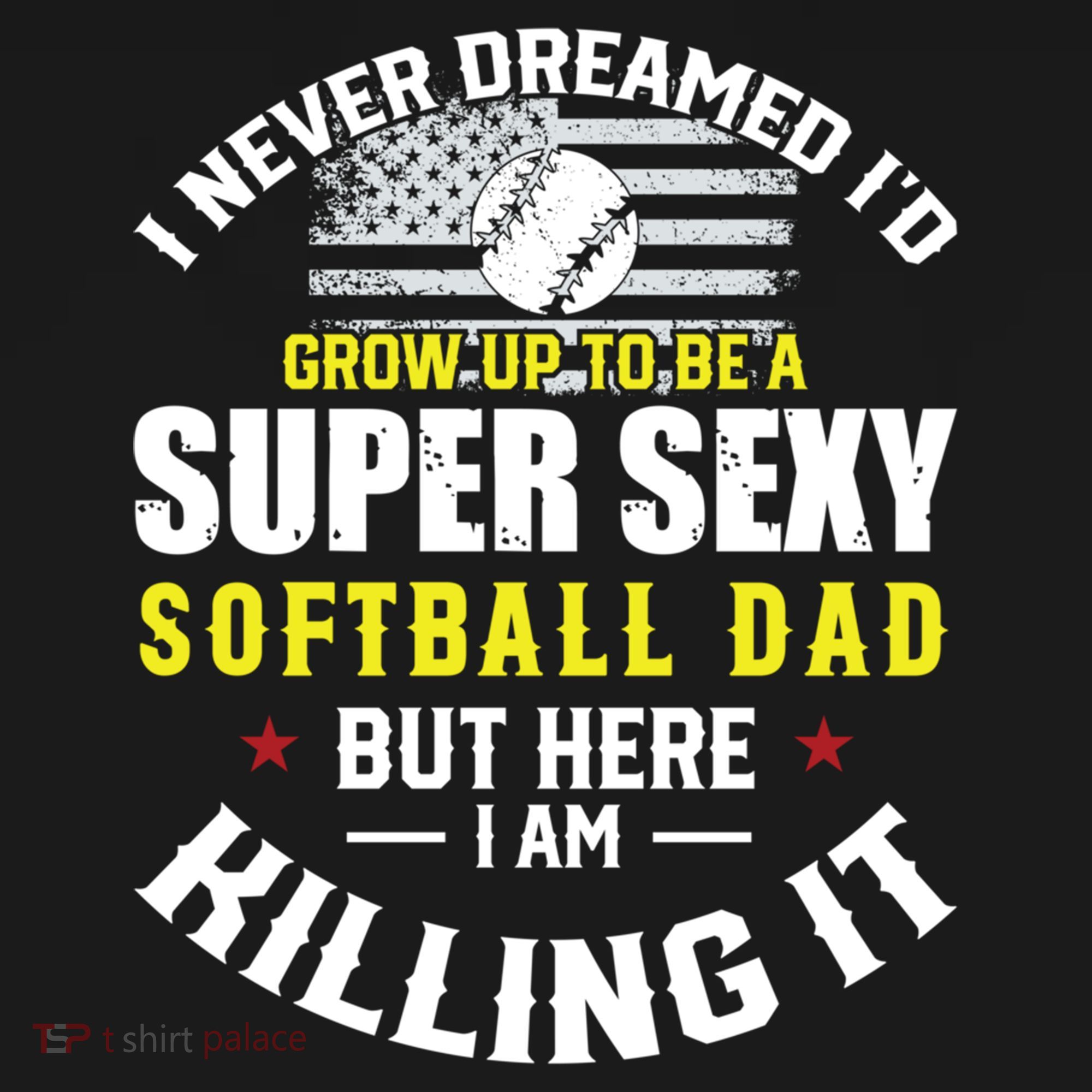 I Never Dreamed ID Grow Up To Be A Super Sexy Softball Dad Cute Gift Ornament