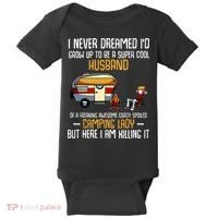 I Never Dreamed ID Grow Up To Be A Super Cool Husband Funny Baby Bodysuit thumb 0