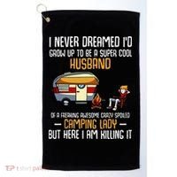 I Never Dreamed ID Grow Up To Be A Super Cool Husband Funny Golf Towel thumb 0